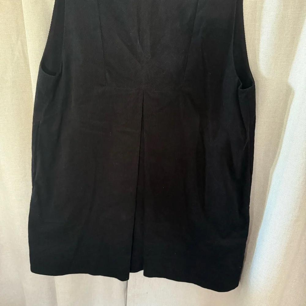 COS Bib-Front Corduroy Mini Dress – Black – Size 8 - Picture 4 of 11